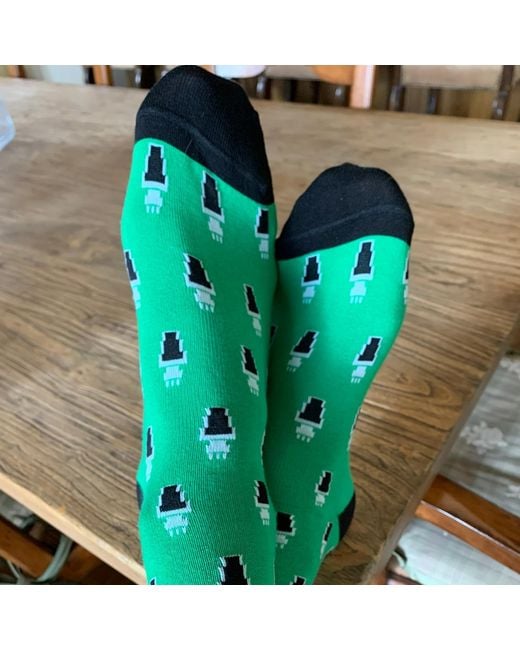 Lazyjack Press Green Boilermaker Socks for men