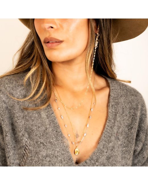 Shaded the Label Metallic Rodeo Cowboy Hat Pendant Necklace