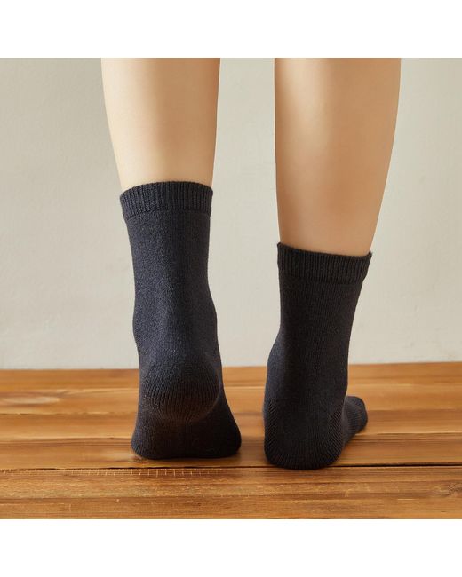 Soft Strokes Silk Blue Wool Quarter-Length Socks Set Of Two