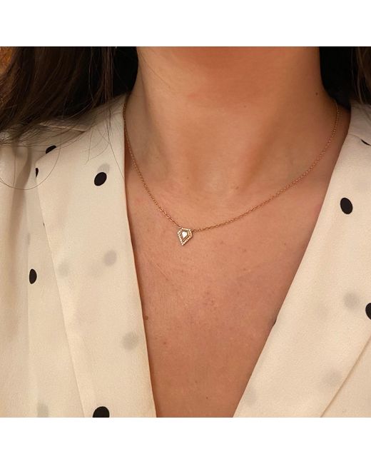 KAMARIA Metallic Rose Cut Diamond Kite Necklace