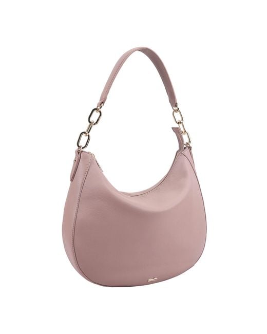 Paul Costelloe Gray Bisbee Leather Shoulder Bag