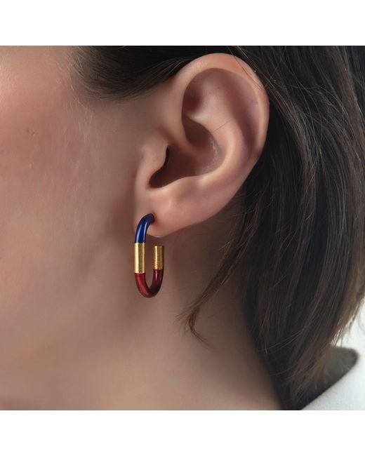 Milou Jewelry Blue Sophia Hoop Earrings