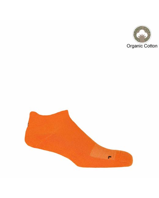 Peper Harow - Made in England Orange Organic Trainer Sport Socks – for men