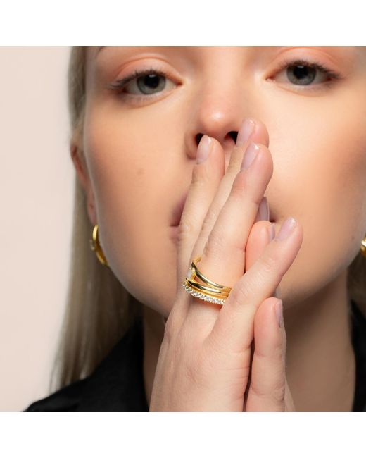 Lavani Jewels Multicolor Goldplated Idol Ring