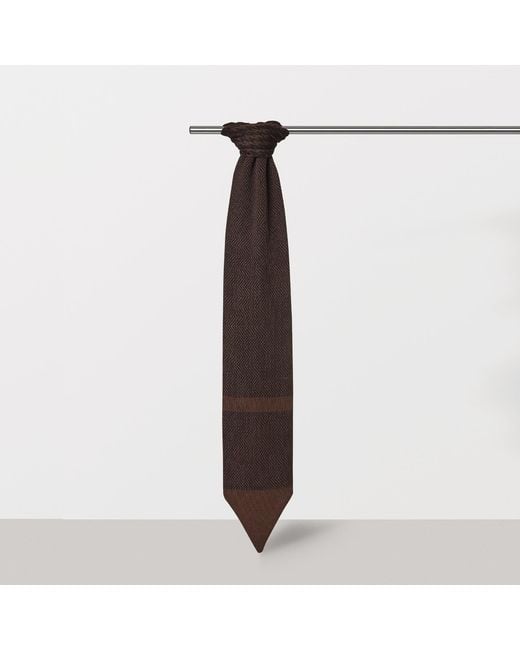 SEREN LONDON Brown Classic Scarf for men