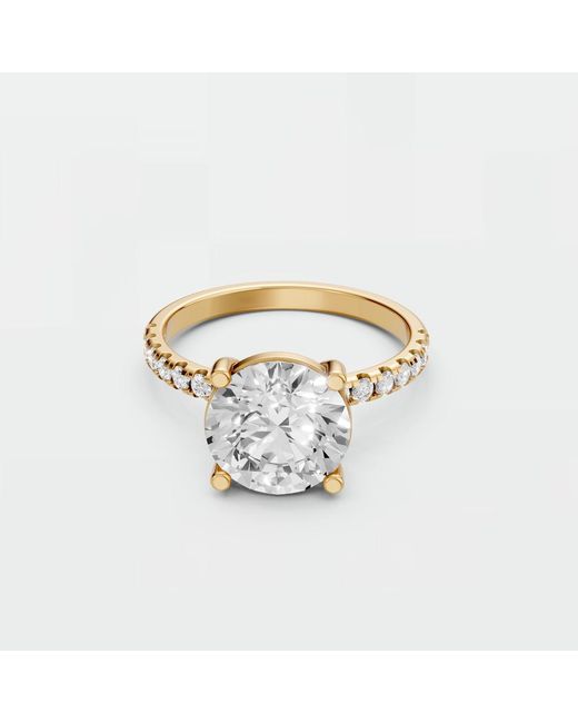 Aya Fine Jewelry Metallic Round Lab Diamond Solitaire Engagement Ring