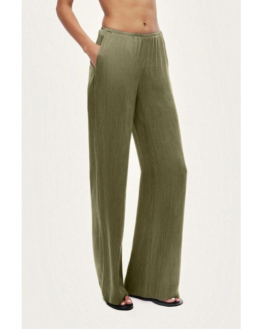 Nocturne Green Neutrals Relaxed Straight-Leg Pants