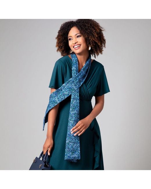 Alie Street London Blue Azra Woven Scarf