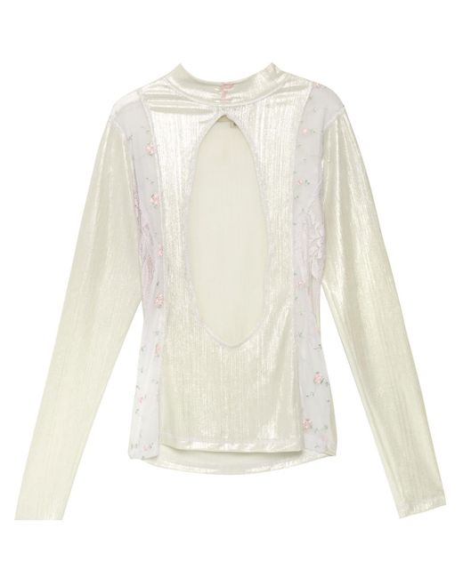 Paloma Lira White Upcycled Lace Dreamy Top for men
