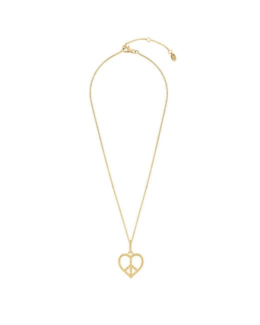 Charlotte's Web Jewellery Metallic Peace Heart Pendant Necklace