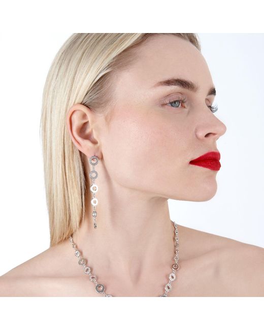 Lucy Quartermaine Metallic Solid Sterling Art Deco Halo Necklace