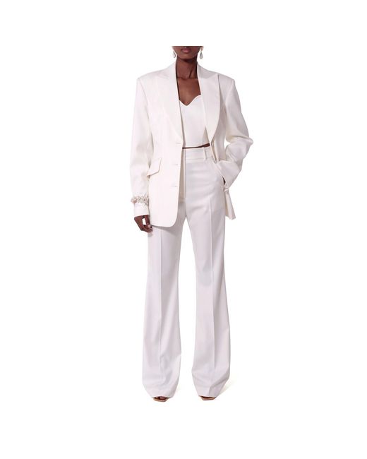 AGGI by HALEWSKI White Kyle Off High Waisted Pants