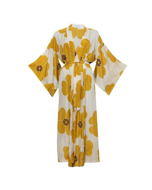Roses Are Red Metallic Silk Kimono