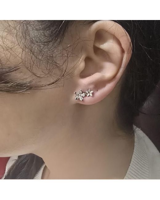 BLOOMTINE | Earth Angel HQ Metallic Eternal Bloom Sterling Flower Stud Earrings