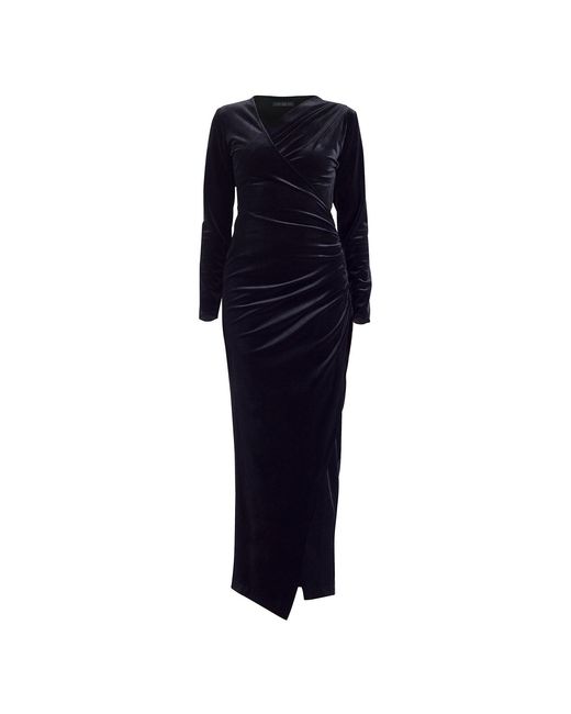 Meem Label Blue Zima Velvet Dress