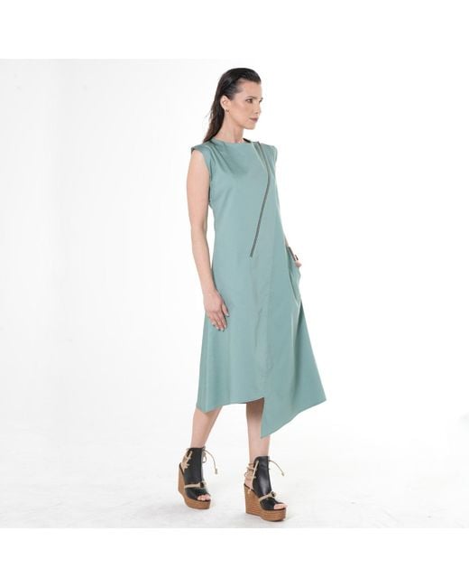 Metamorph Blue Midi Cotton Dress