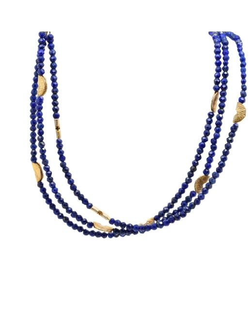 Lori Kaplan Design Blue Three Strand Lapis Bracelet