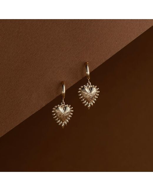 Zoe & Morgan Metallic Mini Heart Rays Earrings