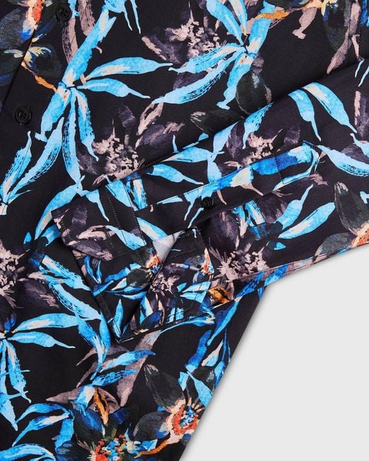 Blake Mill Blue Electric Bamboo Shirt for men