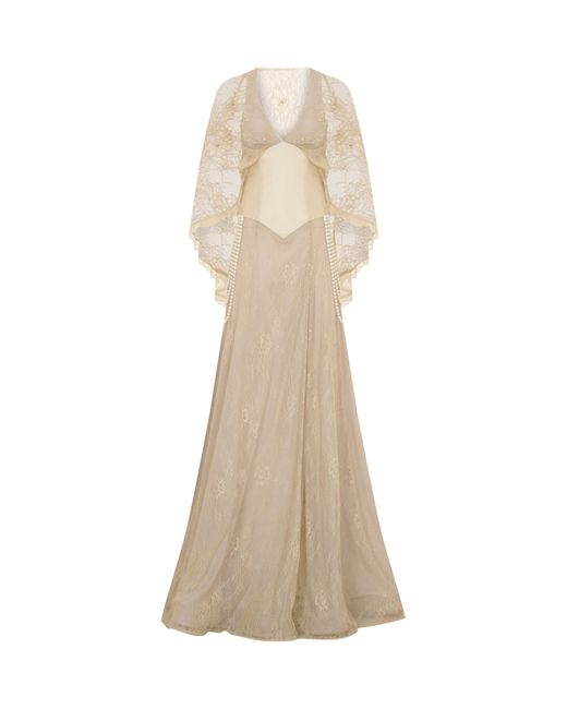 Tuba Ergin Natural Neutrals Belle Maxi Dress