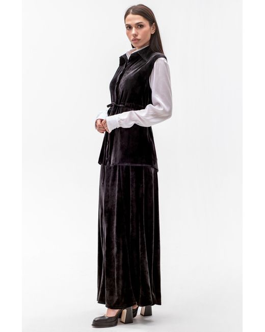 Maison Bogomil Black Drawstring Plush Vest