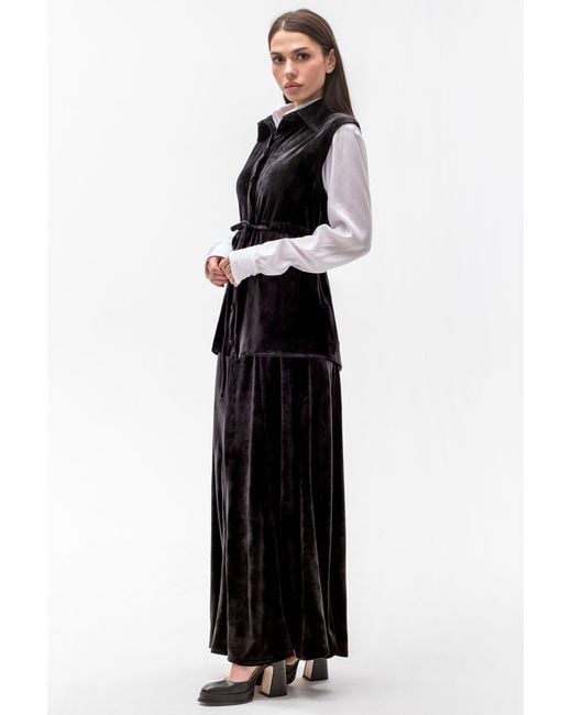 Maison Bogomil Black Drawstring Plush Vest