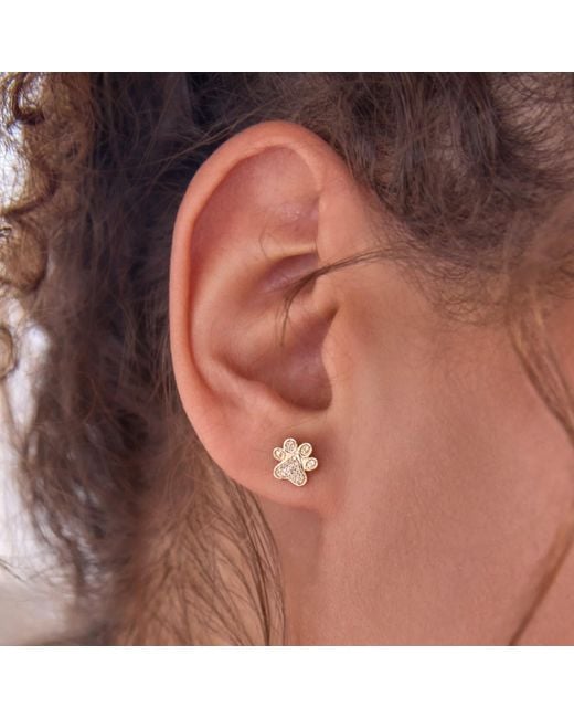 Maya Brenner Metallic Pavé Charm Stud