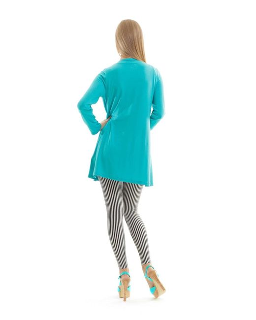 Conquista Blue Open Front Cardigan