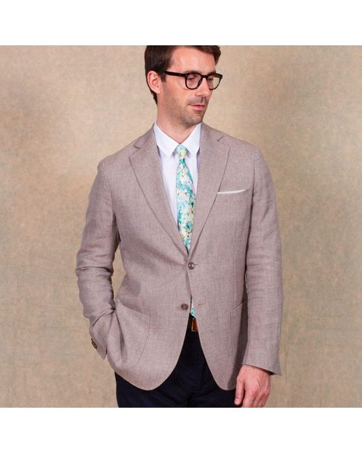 LE COLONEL Blue Liberty Holly Tie for men