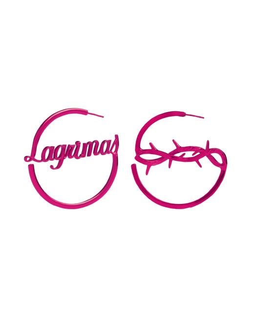 Lavani Jewels Pink Lágrimas Fuchsia Hoops