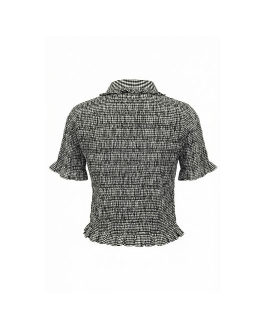 Nooki Design Gray Astrid Gingham Blouse