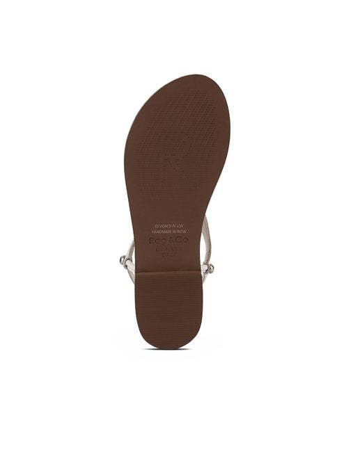 Rag & Co White Madeline Flat Thong Sandals By Rag & Co