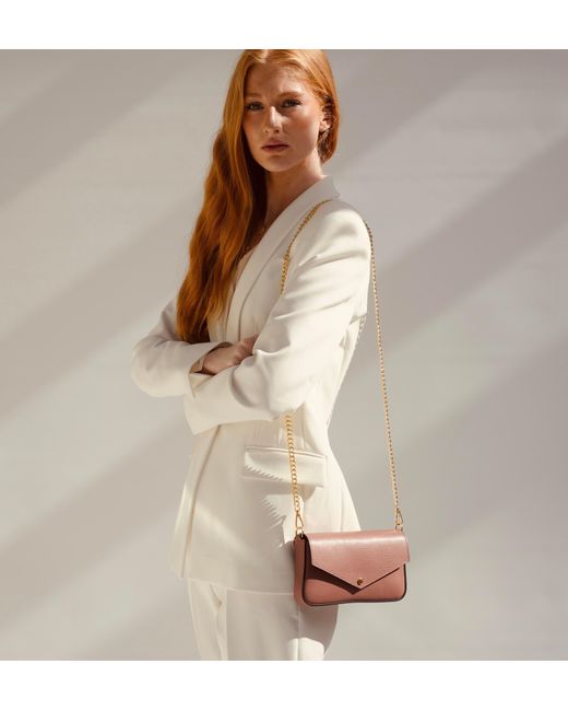 Apatchy London Purple The Munro Antique Rose Leather Shoulder Bag