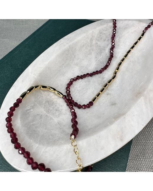 Clemence Wren Metallic Gemstone Nugget Bracelet