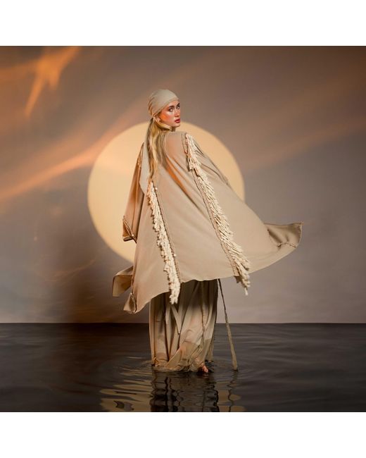 Zhenabia Natural Neutrals Sidra Poncho