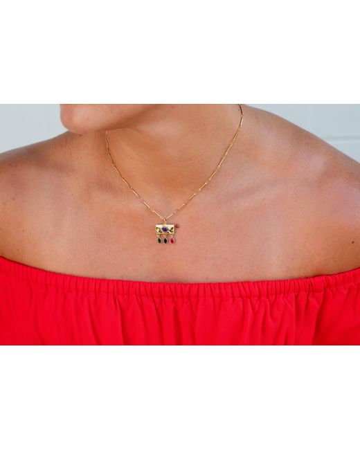 Adriana Pappas Designs Metallic Bejeweled Necklace
