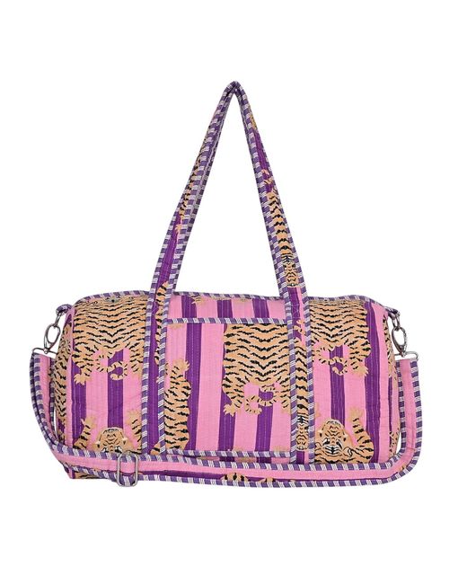 Conscious Yoga Collective Purple The Tibetan Tiger Cotton Weekender