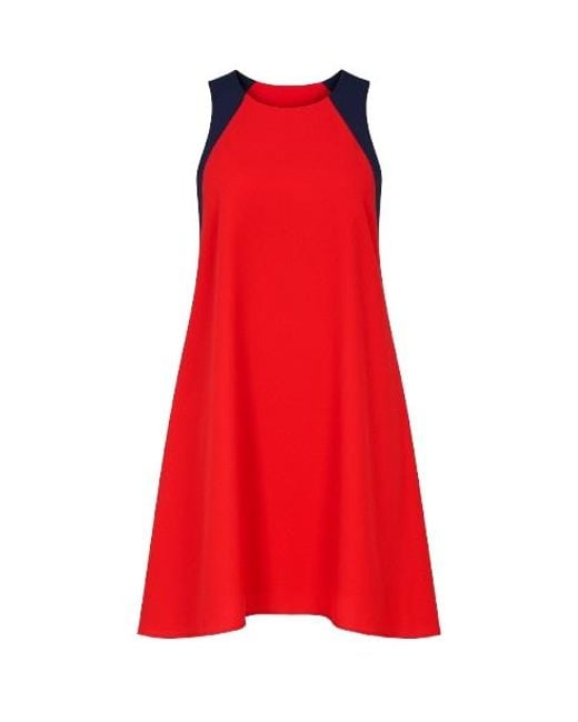 Conquista Red Sleeveless A Line Dress