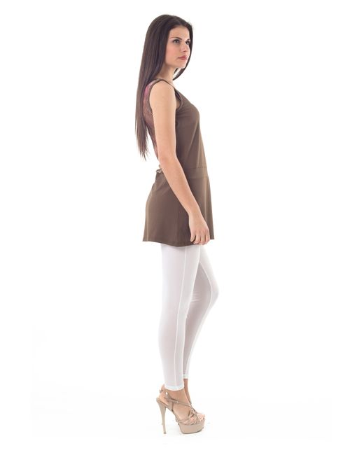 Conquista Brown Sleeveless A Line Tunic