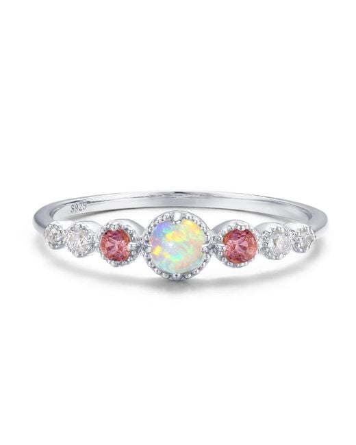 Azura Jewelry New York White Divinity Opal Tourmaline Ring Vermeil