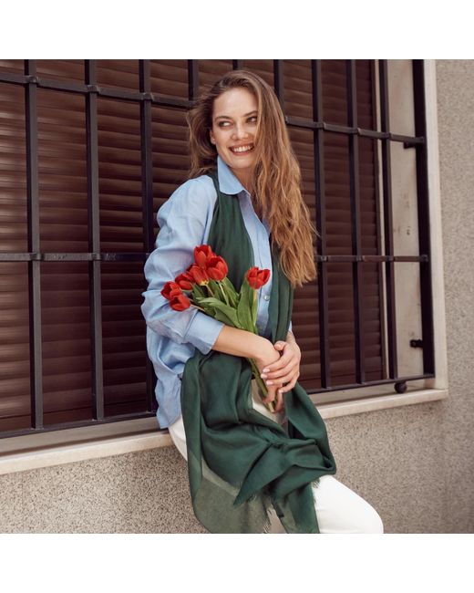 Bel Cashmere Green Light Cashmere Foulard