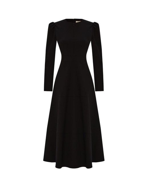 Exquise Black Angela Midi Dress –