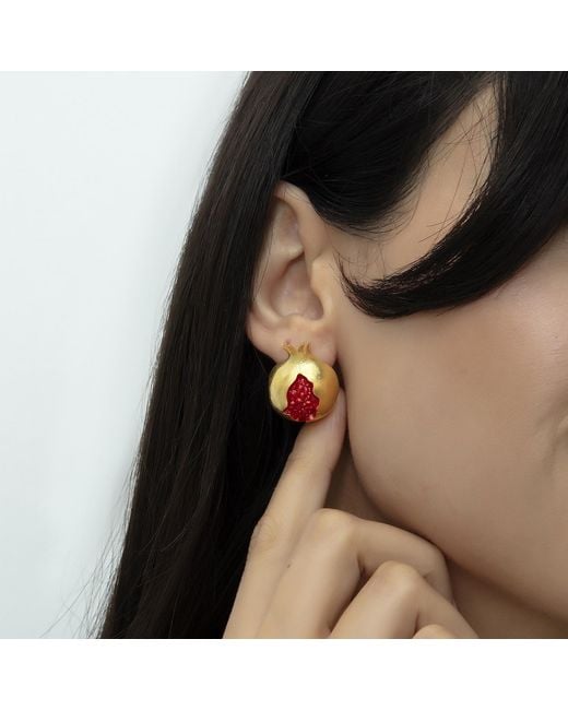 Milou Jewelry Metallic Pomegranate Earrings
