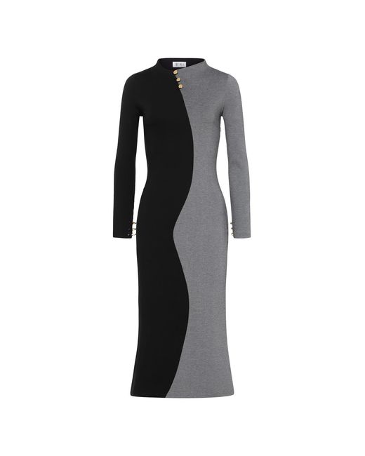 Zetaye Black Amelia Silhouette Dress