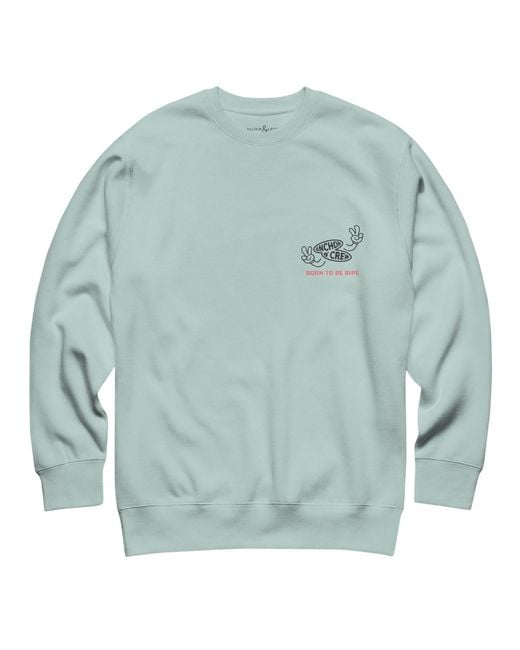 Anchor and Crew Gray Ice Ripe Avocado Dial-A-Local Organic Cotton Sweatshirt for men