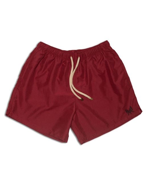 Bdxy Studio Red The Extra Swimshorts Burgundy for men
