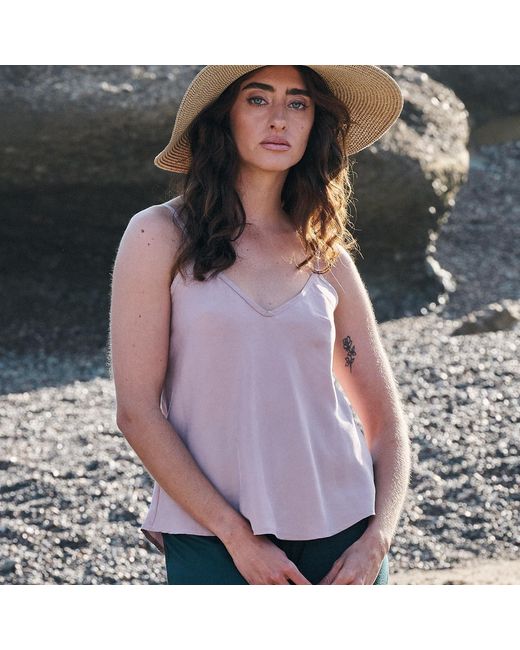 Italia A Collection Pink Lily Blush Camisole In Vegan Silk