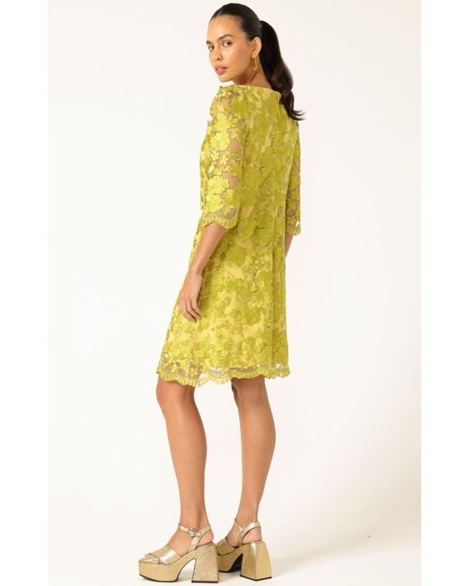 SACHA DRAKE Yellow Layla Shift Dress