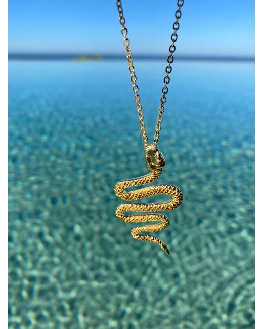 Sophie Simone Designs Black Necklace Serpentine Wavy