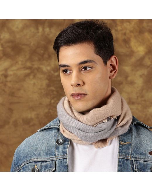 Heritagemoda Multicolor Neutrals Classic Pashmina Scarf for men
